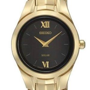 Ladies Seiko Solar Black Face watch